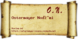 Ostermayer Noémi névjegykártya